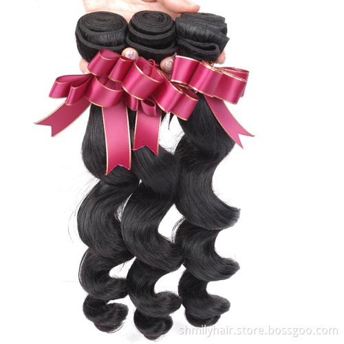 100% Full Cuticle Aligned Mink Brazilian Hair 10A 9A Grade Loose Wave Virgin Remy Human Hair Extensions 100% Human Hair Bundles